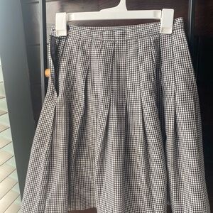 Norton McNaughton Black and White A-Line Skirt